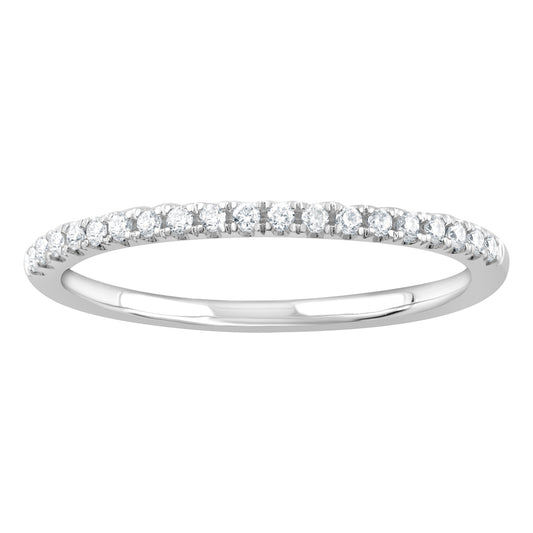 ReMARKable Designs Ladies Wedding Band in 14 Karat White with 0.15ctw of Round Lab-Grown Diamond