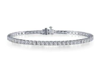 Lafonn Tennis Simulated Diamond Bracelet in Platinum Bonded Sterling Silver 5.80ctw