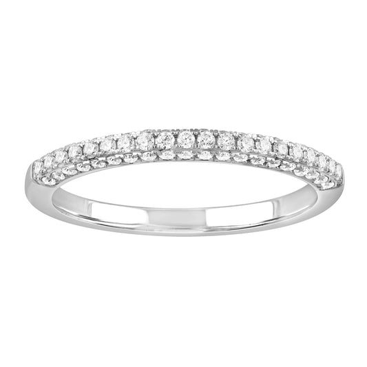 ReMARKable Designs Ladies Wedding Band in 14 Karat White Gold with 0.33ctw of Round Lab-Grown Diamond