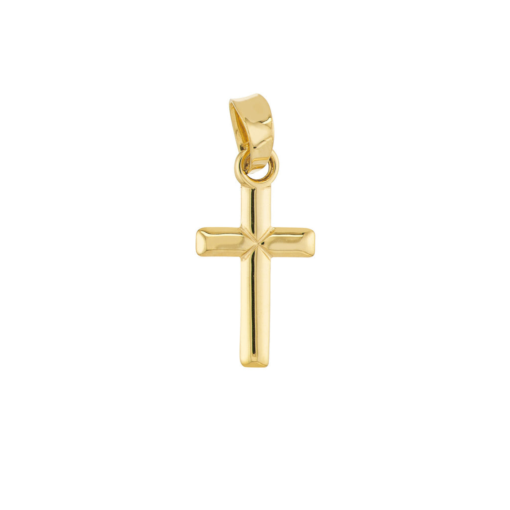 14K Yellow Gold Cross Pendant Necklace
