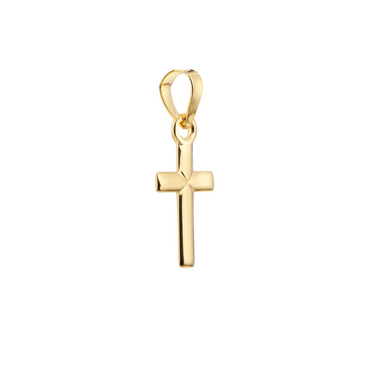14K Yellow Gold Cross Pendant Necklace