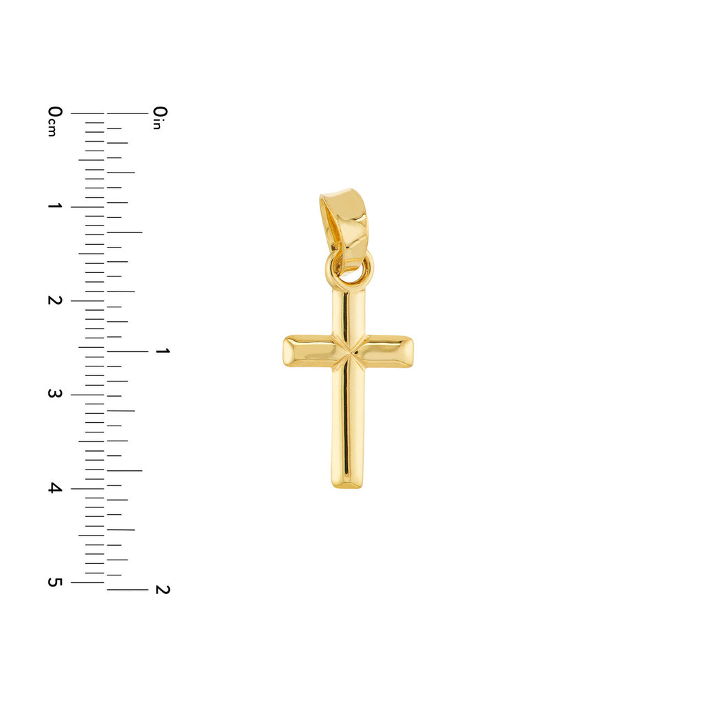 14K Yellow Gold Cross Pendant