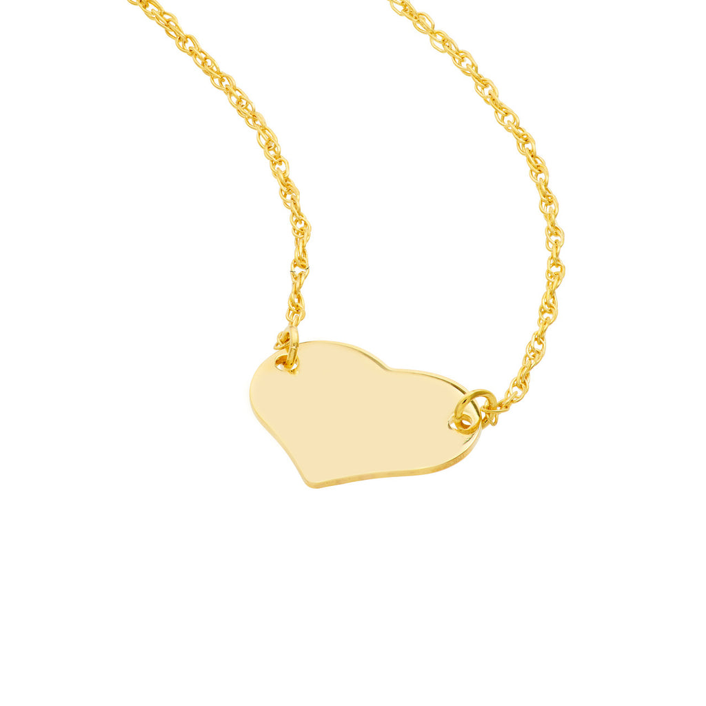 14K Yellow Gold Heart Necklace