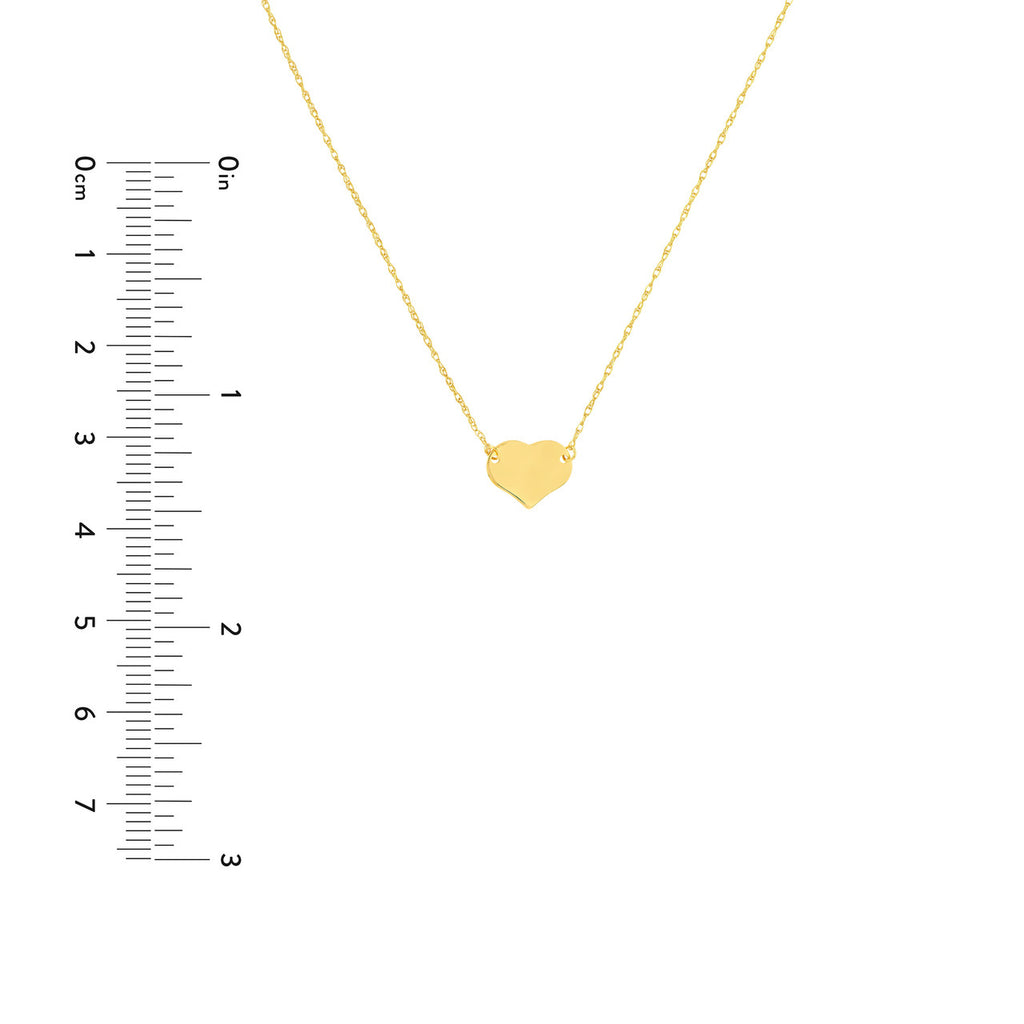 14K Yellow Gold Heart Necklace