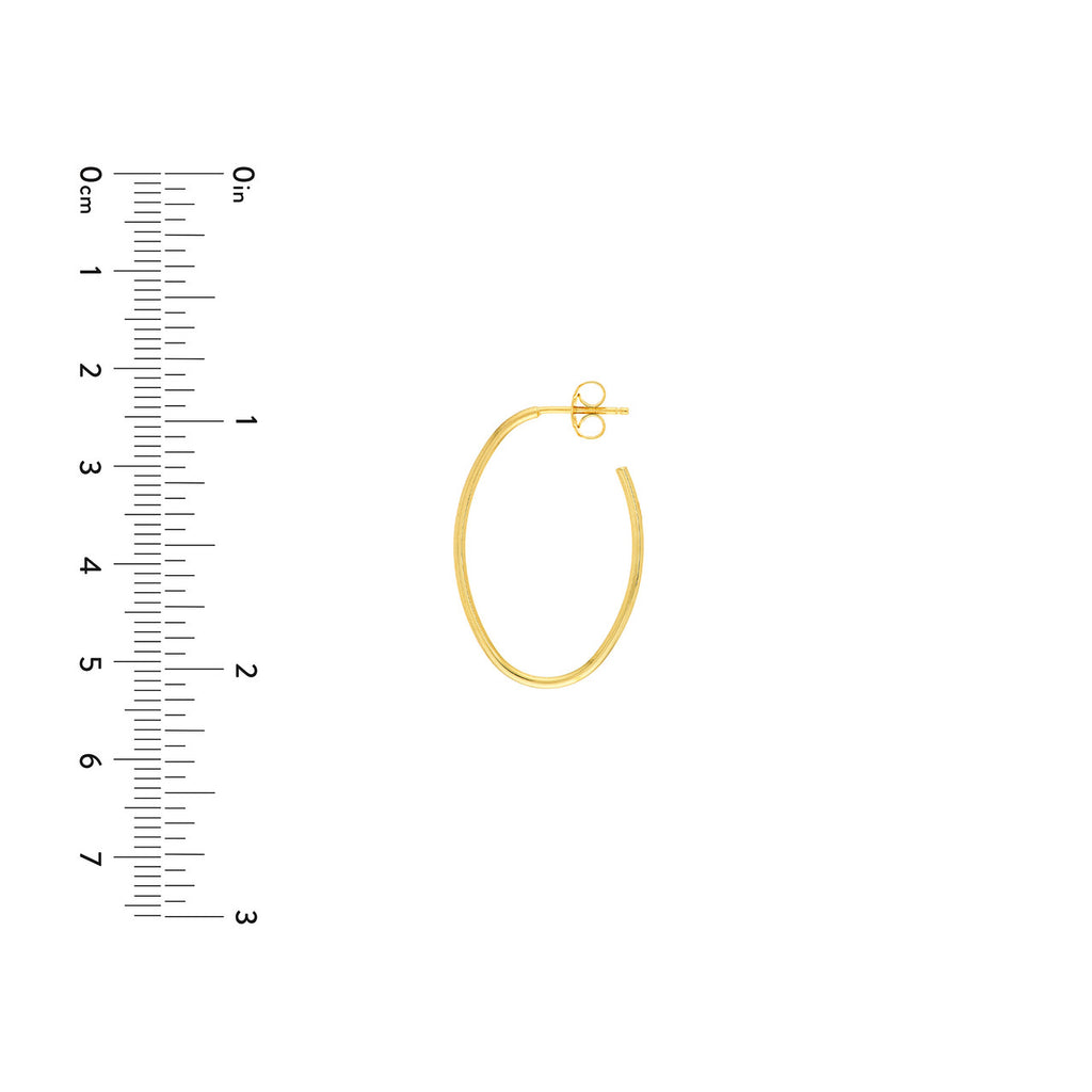 14K Yellow Gold Medium Hoop Earring