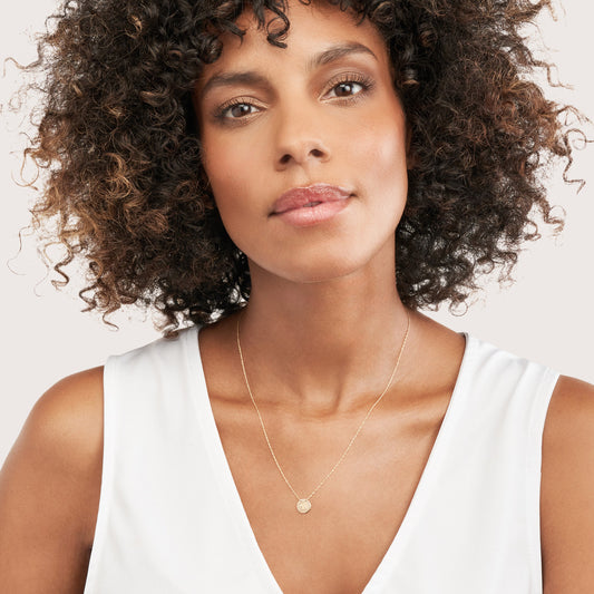 14K yellow gold Singapore chain necklace.