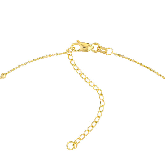 14K Yellow Gold Station Necklace Clasp