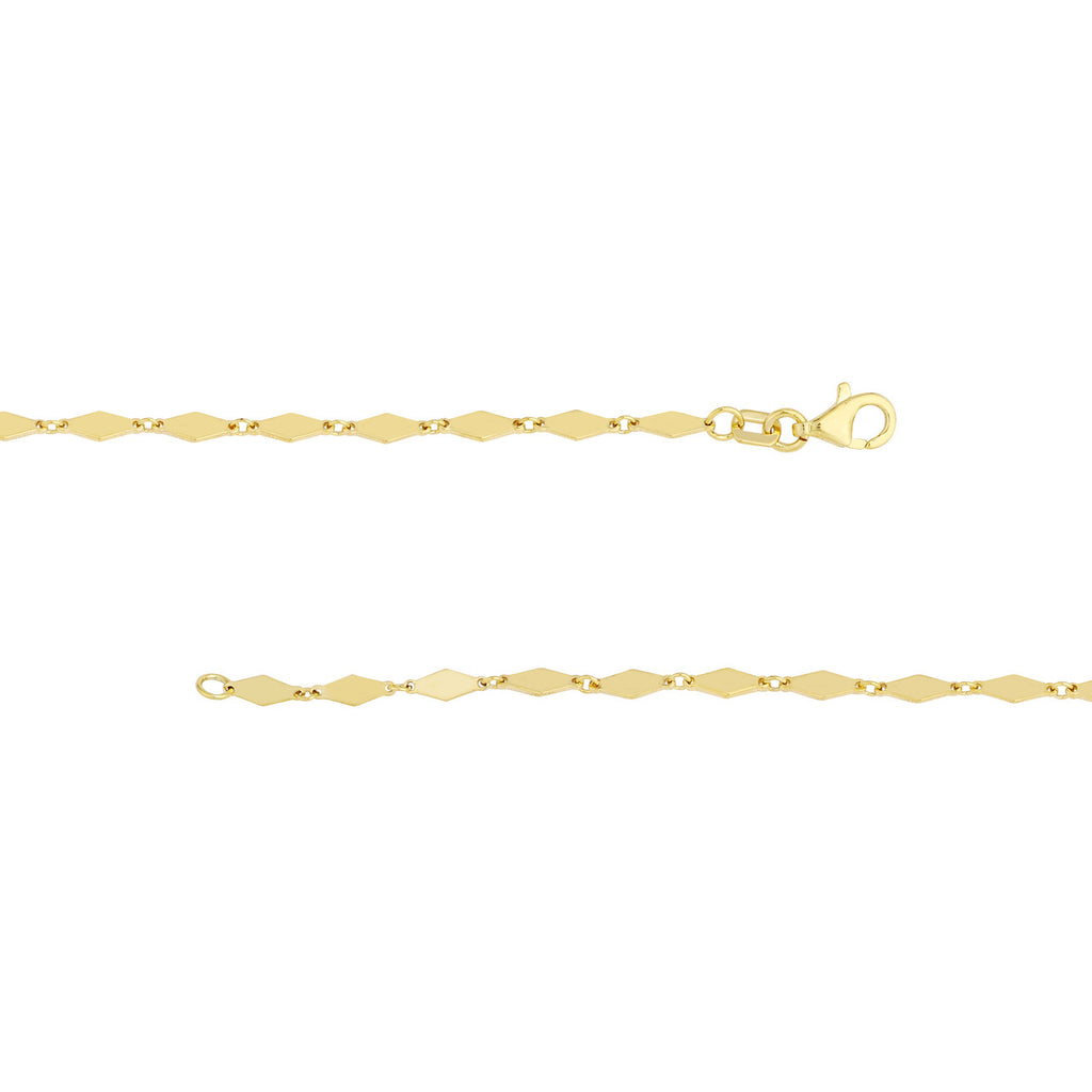 14K yellow gold fancy link bracelet.