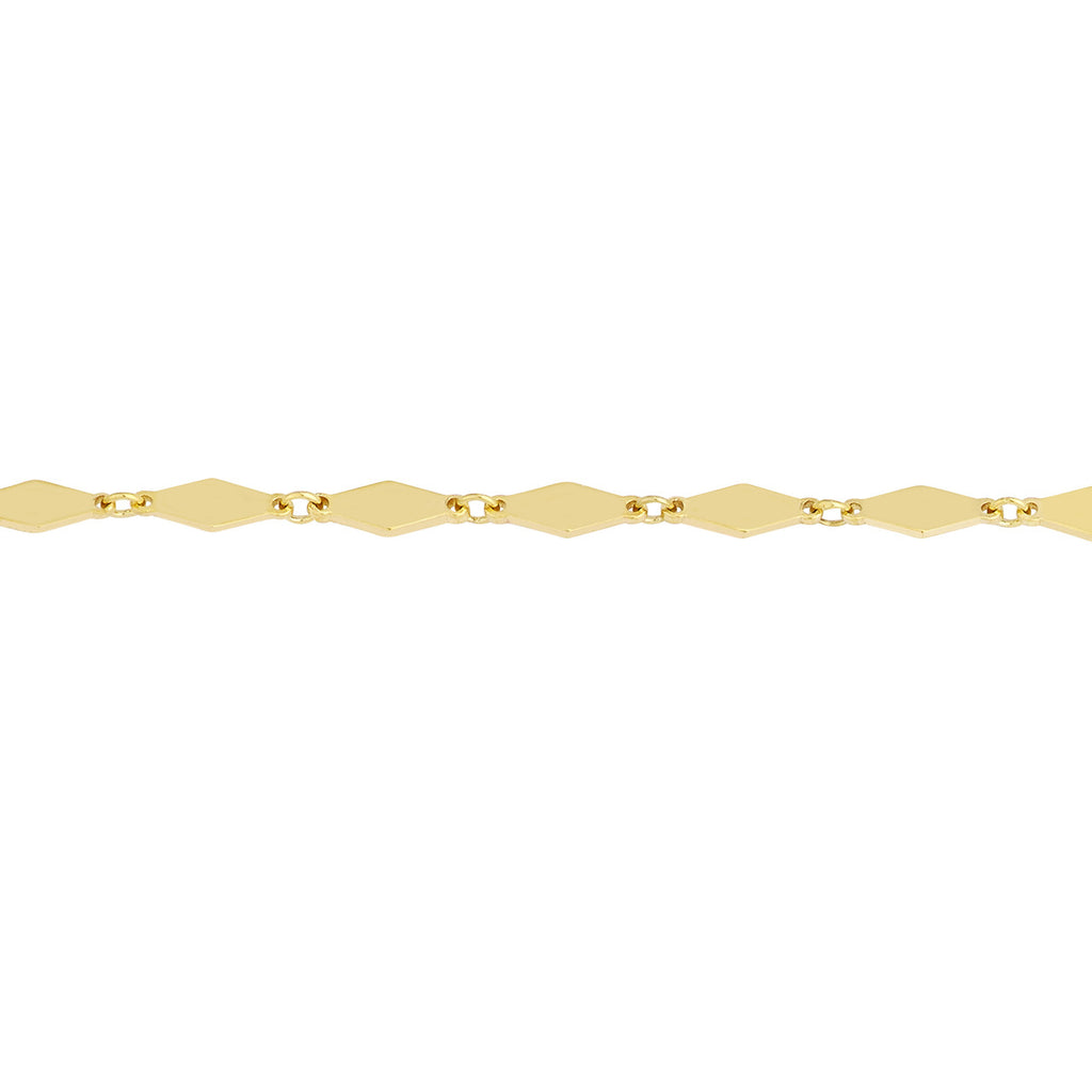 14K yellow gold fancy link bracelet.