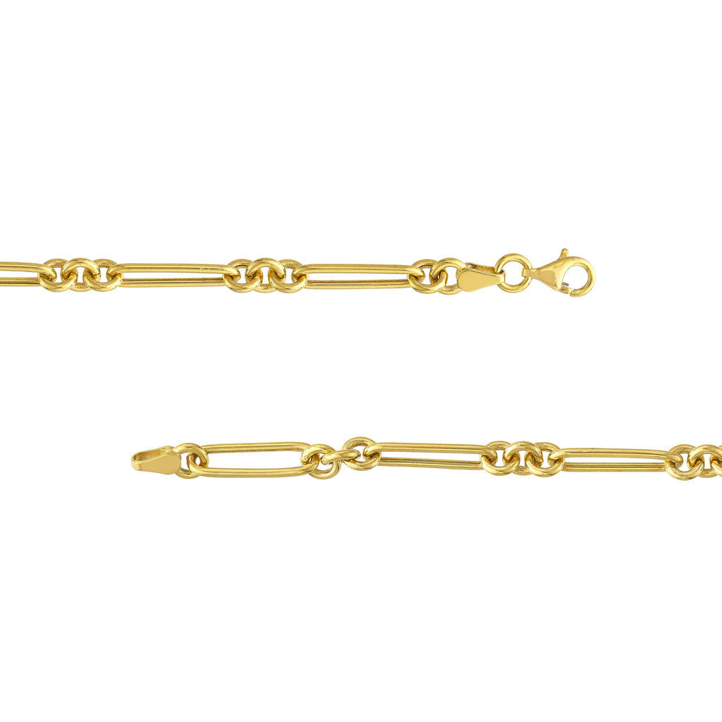 14K yellow gold paperclip necklace.