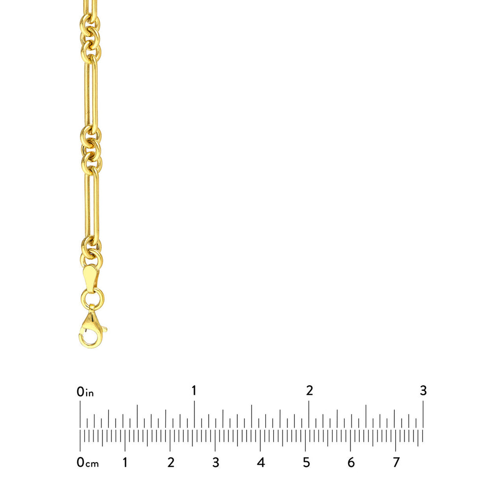14K yellow gold paperclip necklace with clasp.