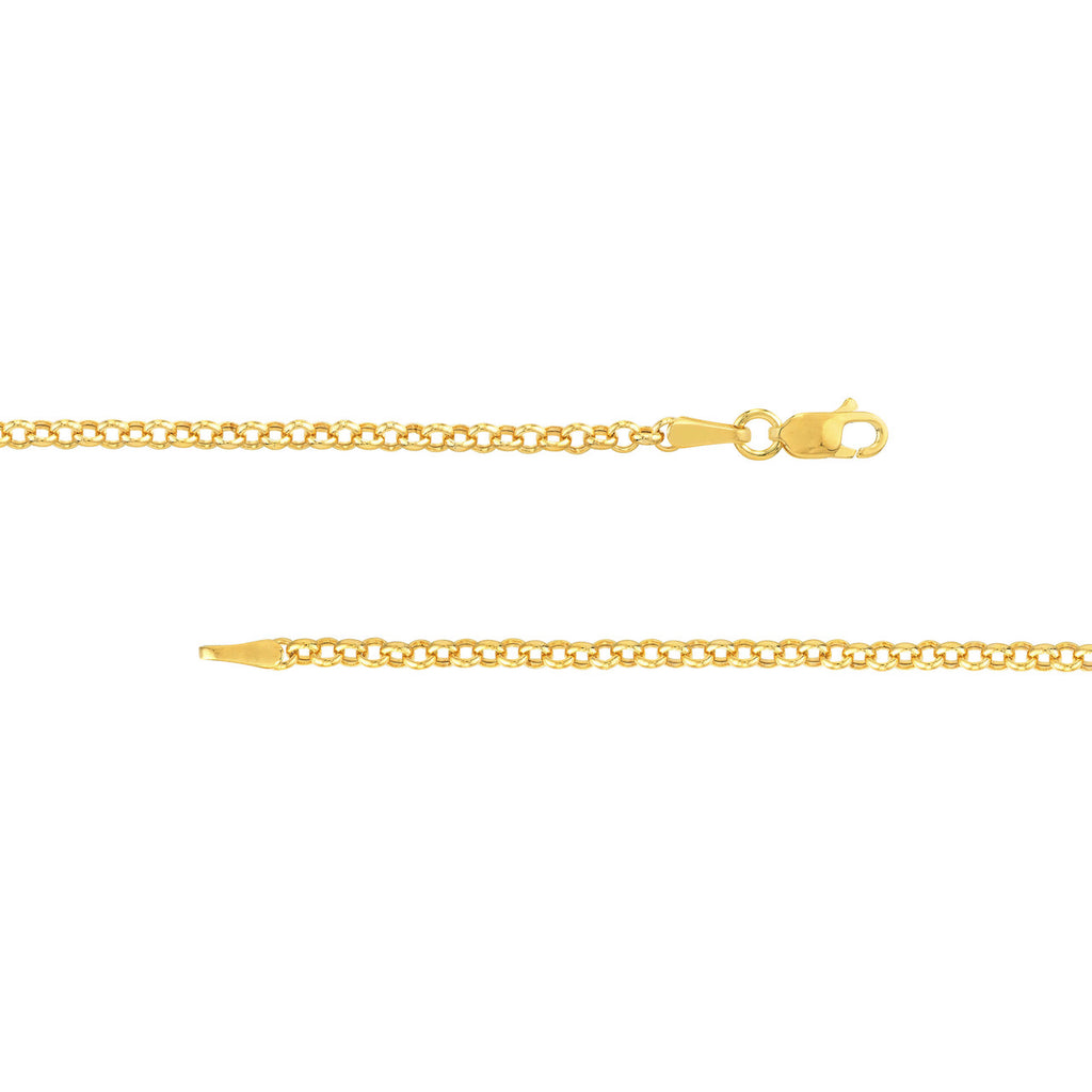 14K yellow gold heart pendant necklace.