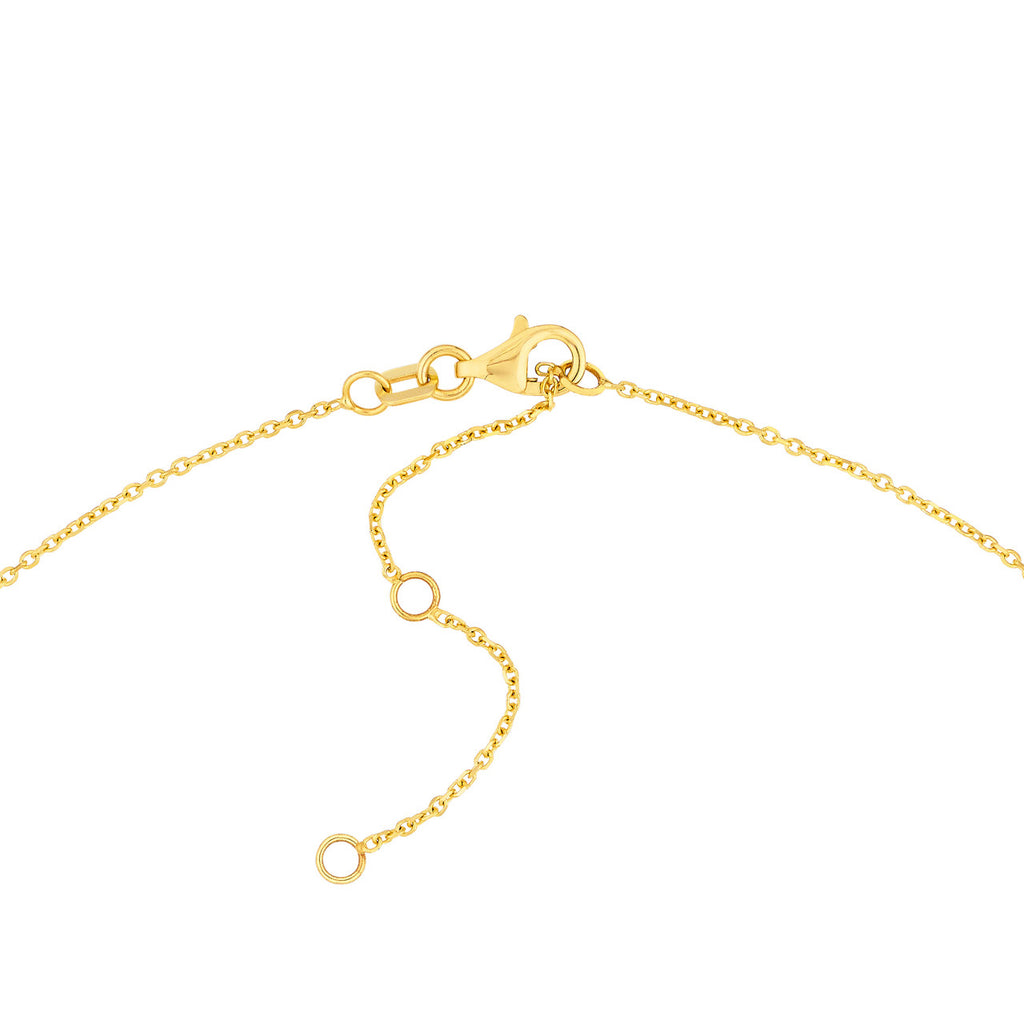 14K yellow gold necklace with lobster clasp.