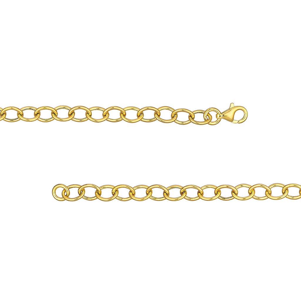 Oval link 14K yellow gold bracelet.