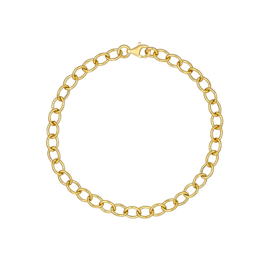 Oval link 14K yellow gold bracelet.