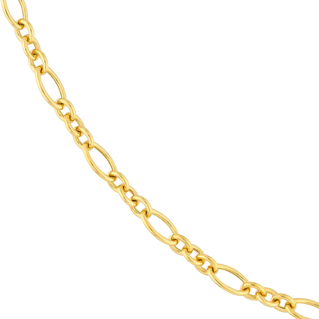 14K yellow gold open link necklace.