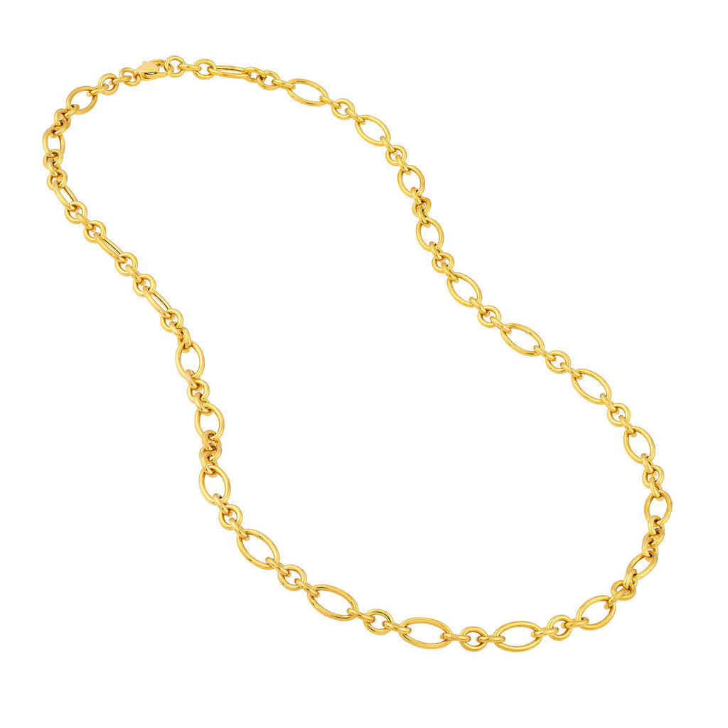 14K Yellow Gold Open Link Necklace