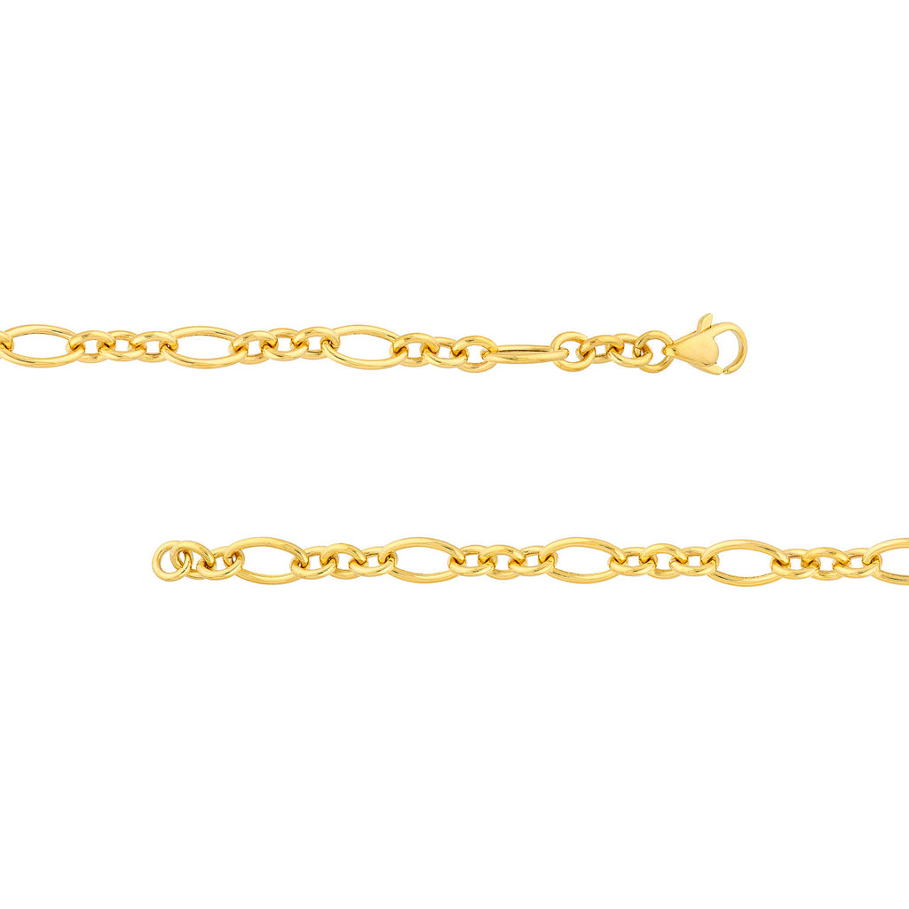 14K yellow gold open link necklace.