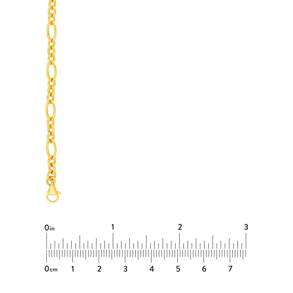 14K yellow gold open link necklace.