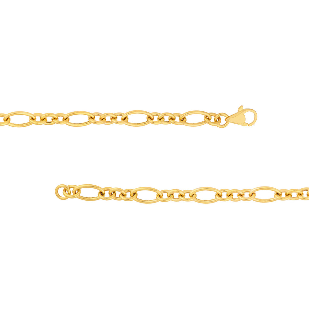 14K yellow gold open link bracelet.