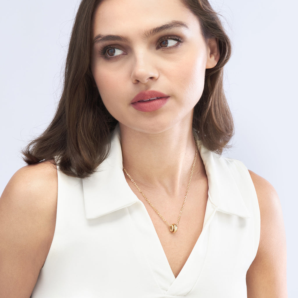 14K Yellow Gold Diamond Necklace