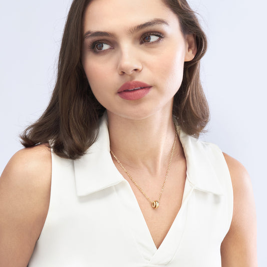 14K Yellow Gold Diamond Necklace