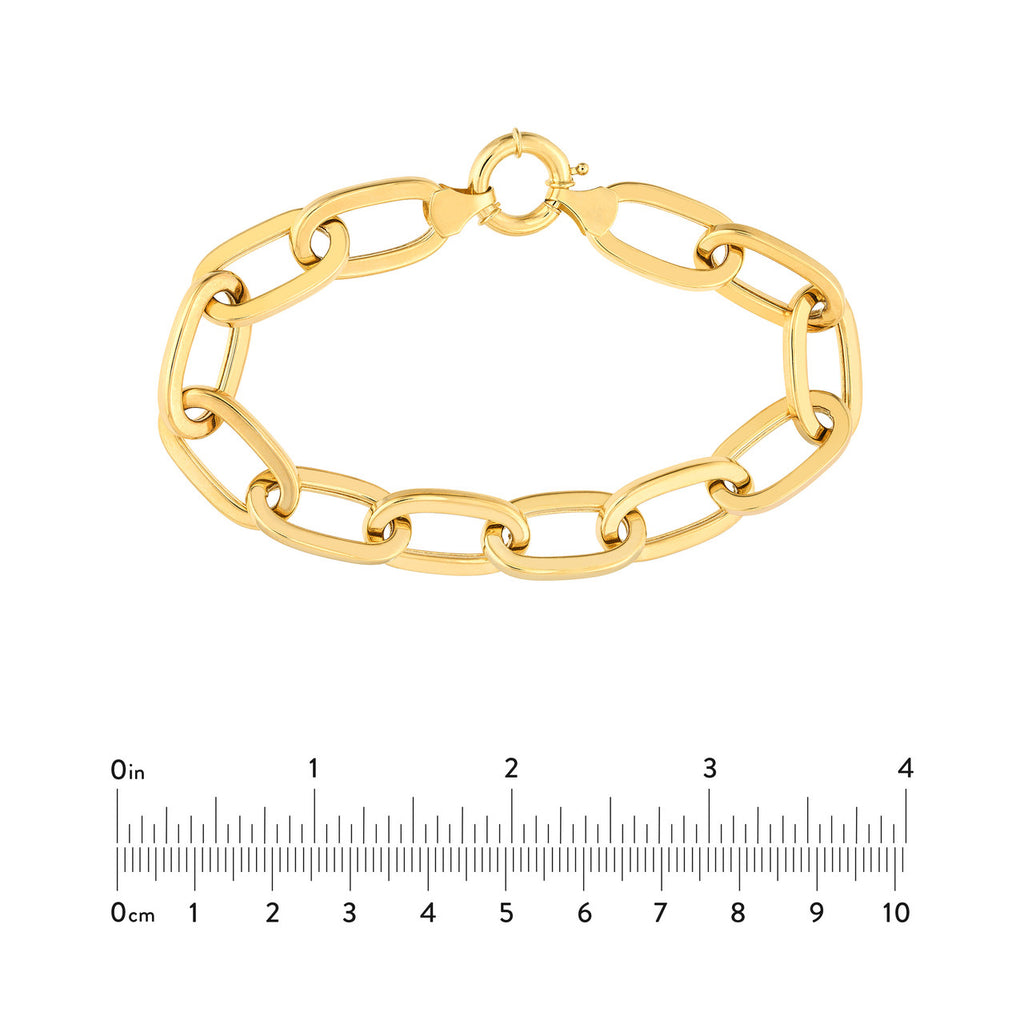 14K Yellow Gold Paperclip Bracelet