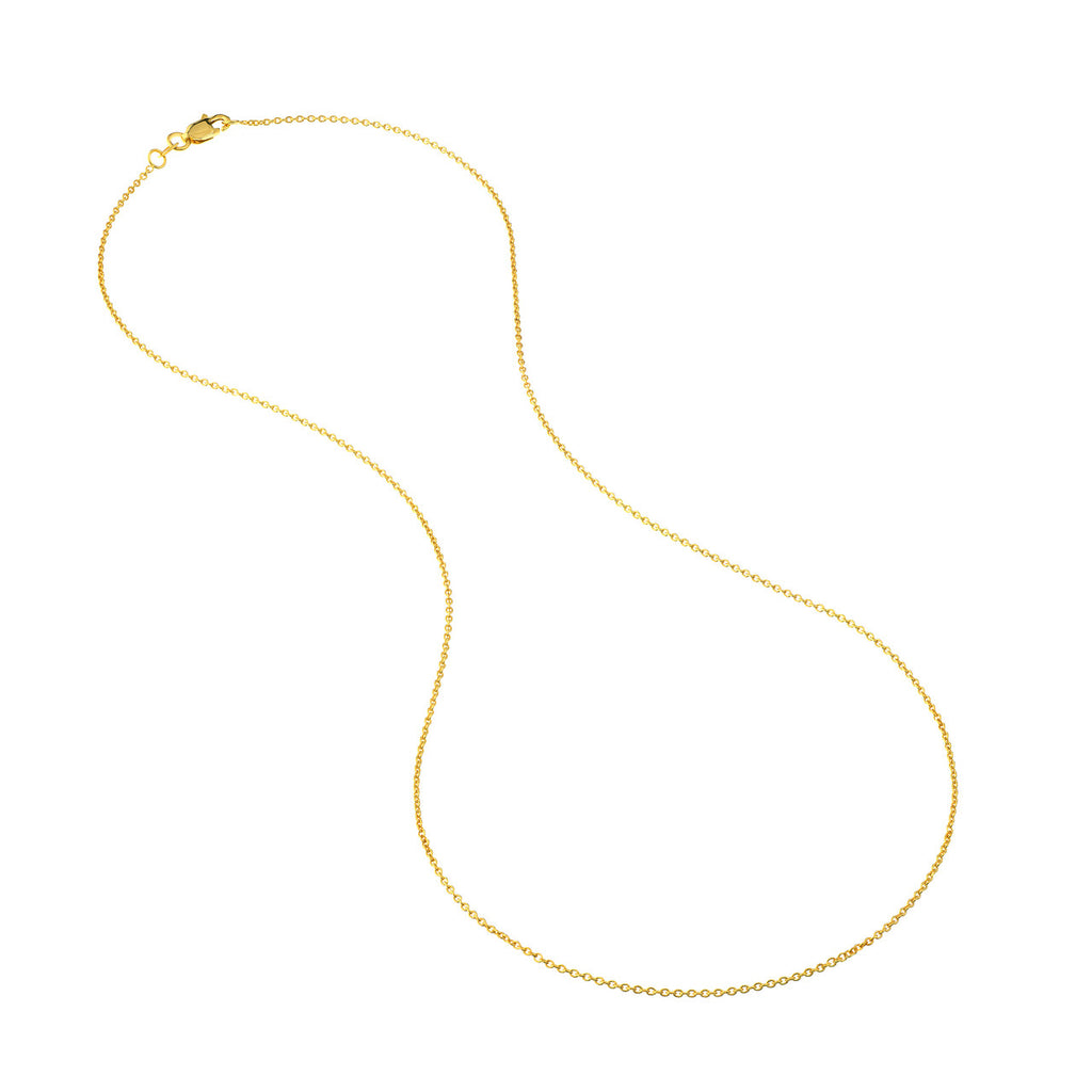 14K Yellow Gold Cable Link Chain