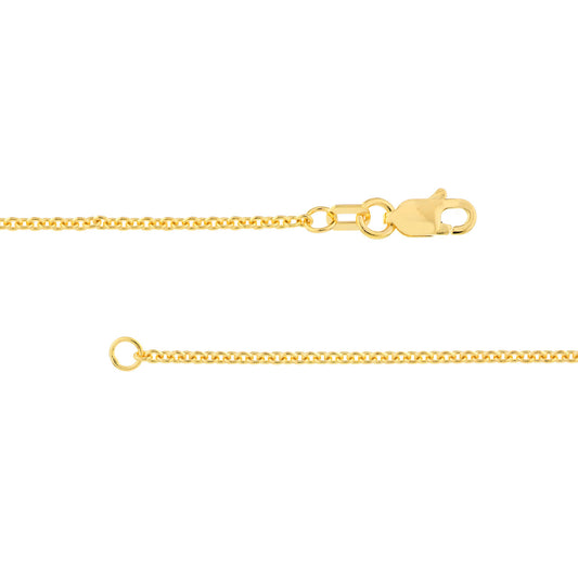 14K Yellow Gold Cable Link Chain