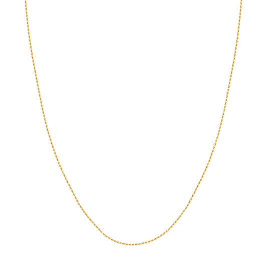 14K Yellow Gold Rope Chain Necklace