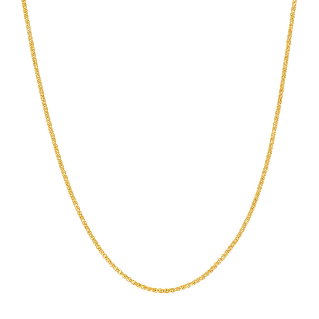 14K Yellow Gold Wheat Chain Necklace