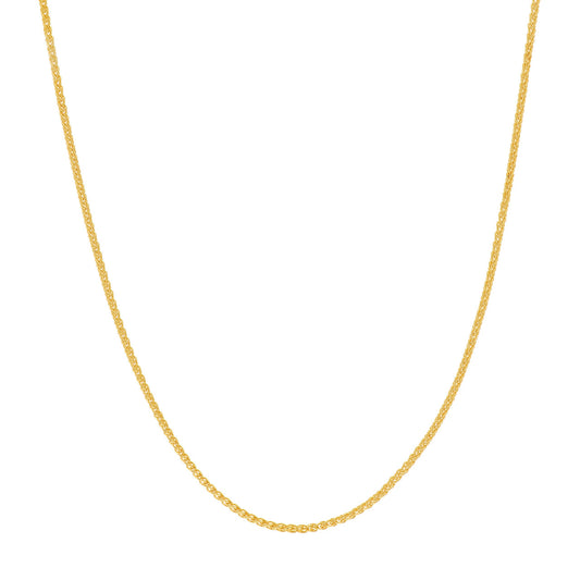 14K Yellow Gold Wheat Chain Necklace