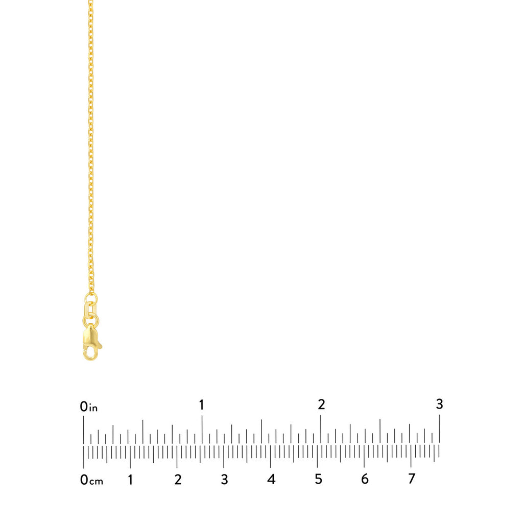 14K yellow gold cable link chain.