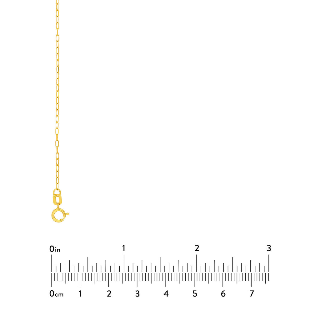 14K Yellow Gold Paperclip Chain with Clasp