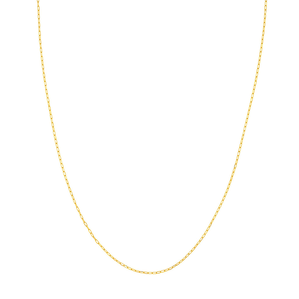 14K Yellow Gold Paperclip Chain Necklace
