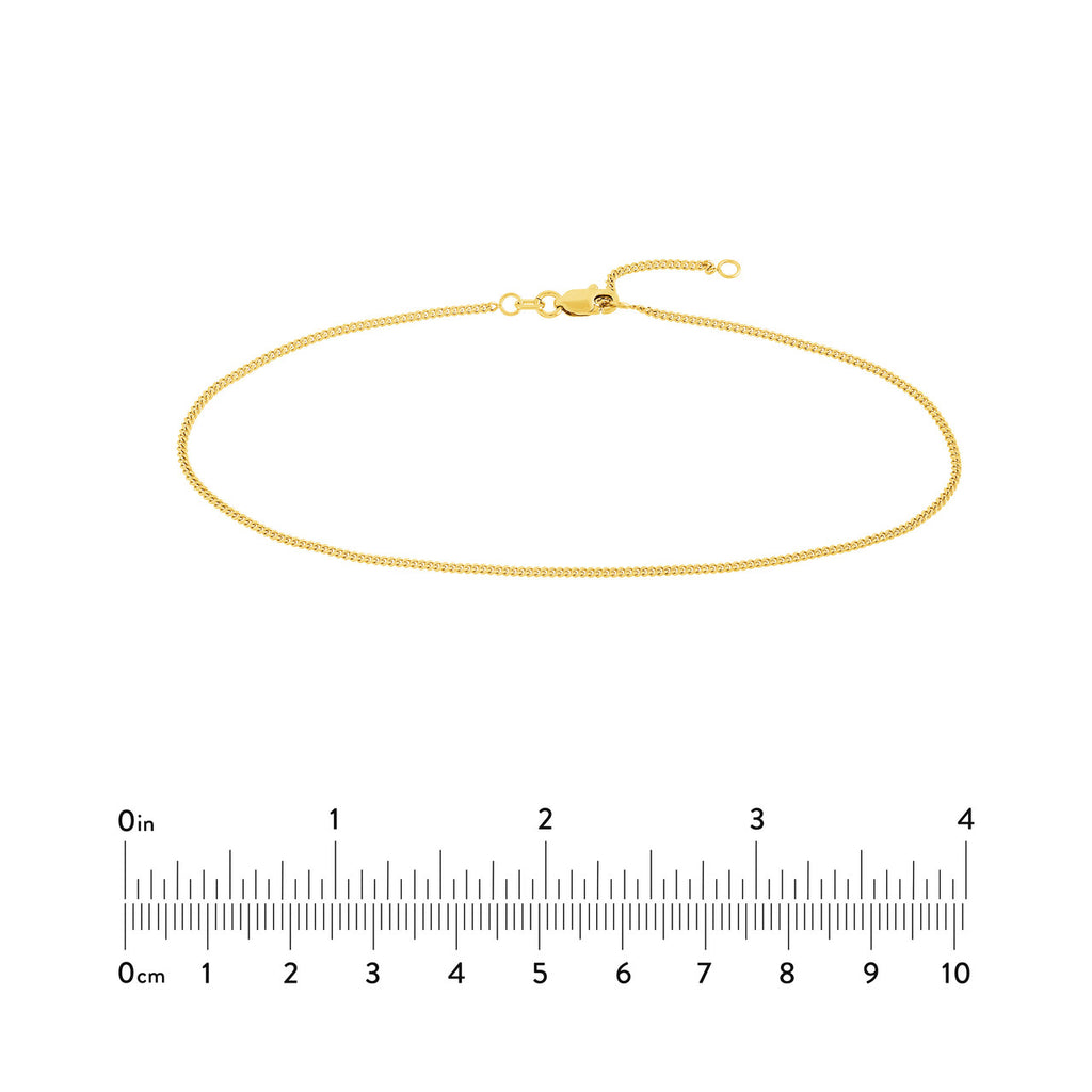 14K Yellow Gold Ankle Bracelet with Clasp