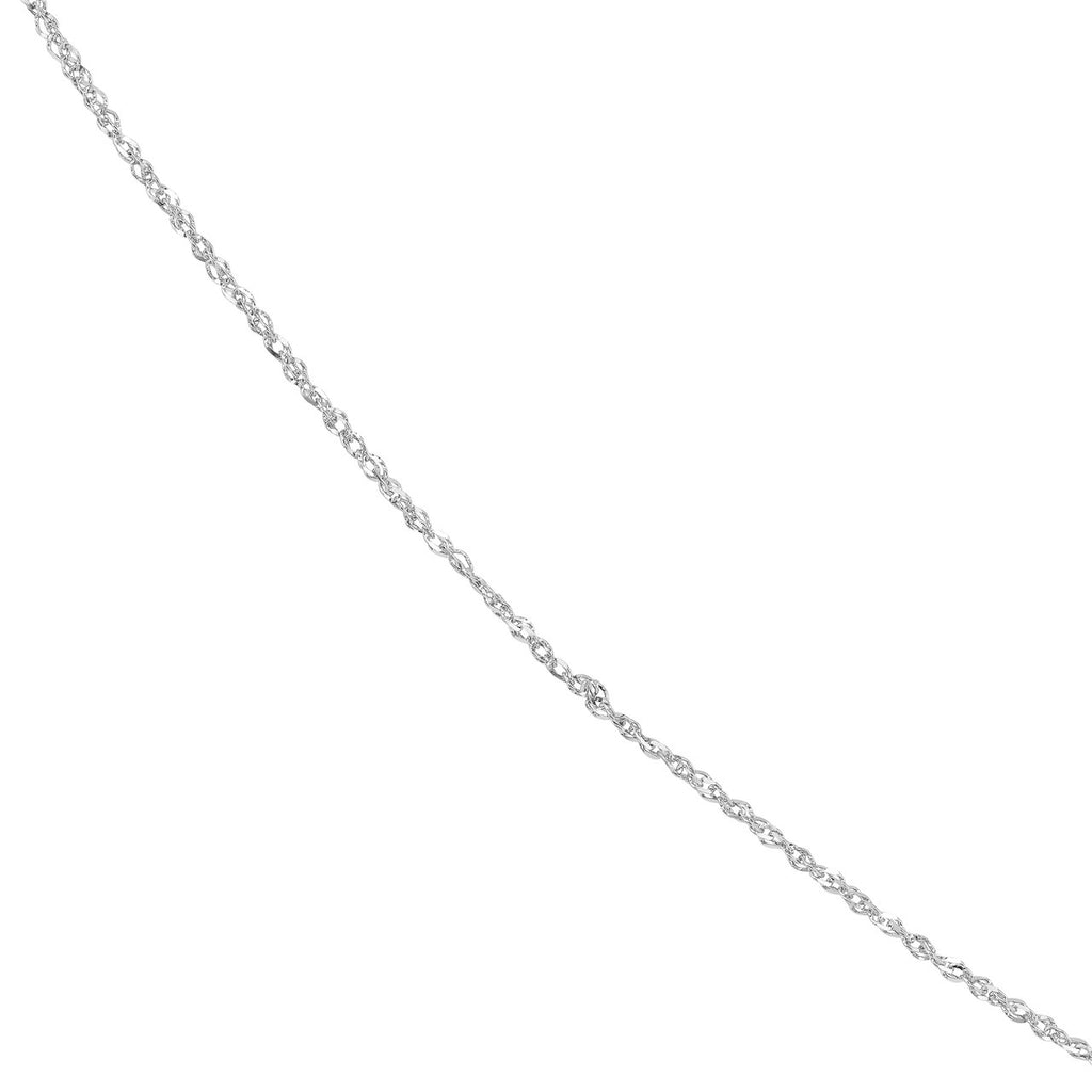 14K White Gold Singapore Chain