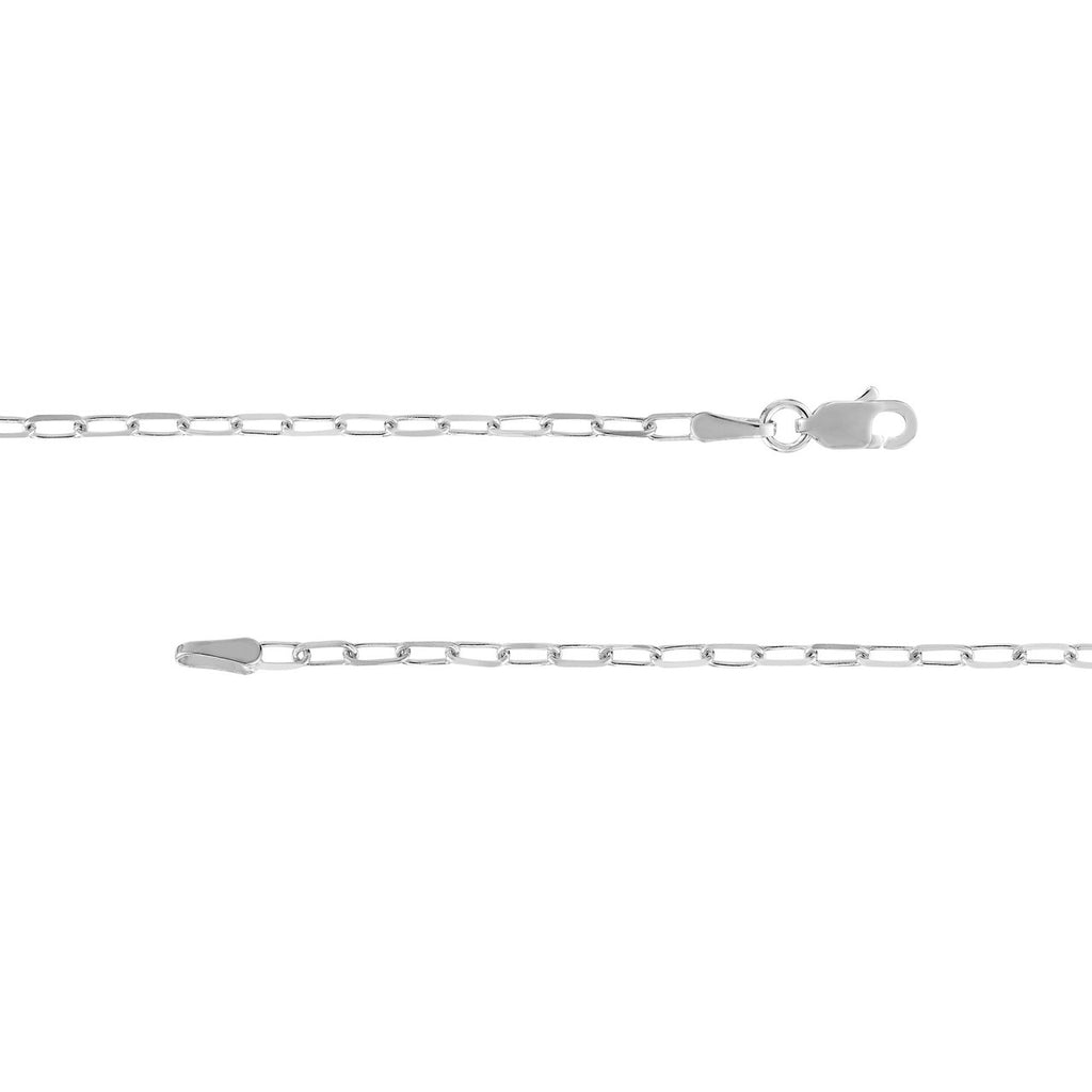 14K yellow gold paperclip bracelet, lobster clasp.