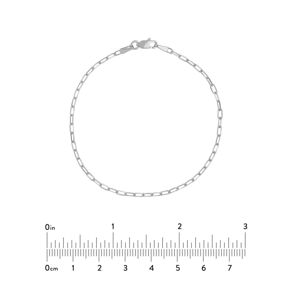 14K yellow gold paperclip bracelet.