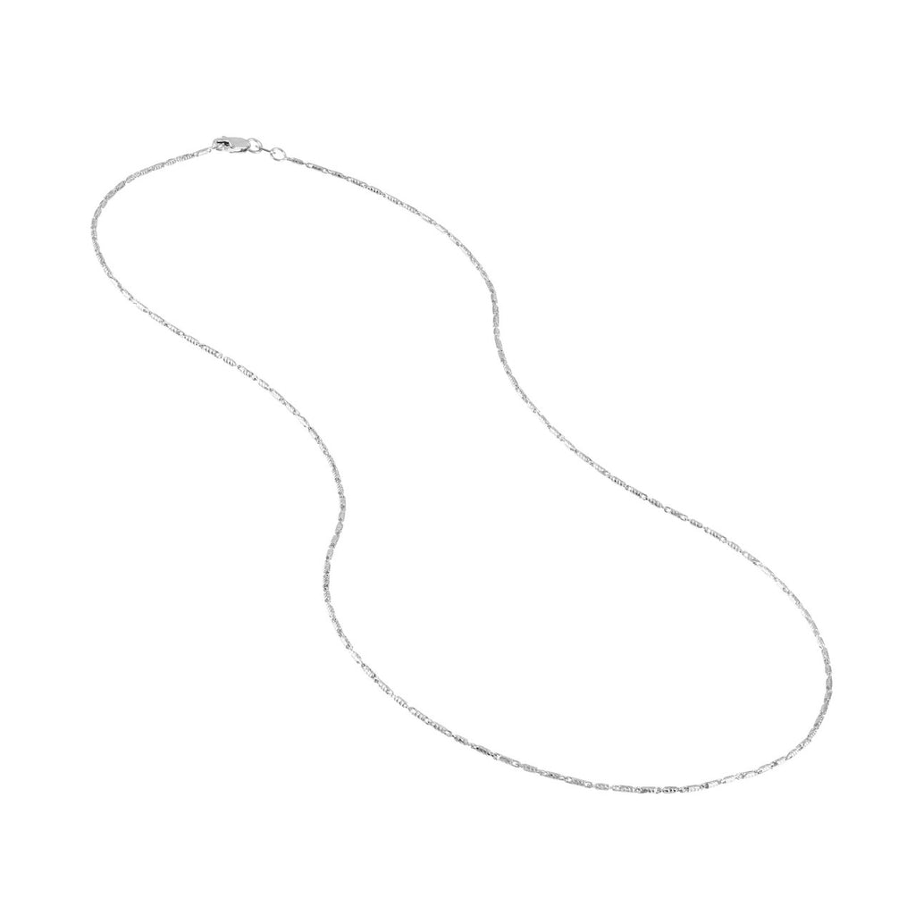 14K white gold Lumacina chain necklace.