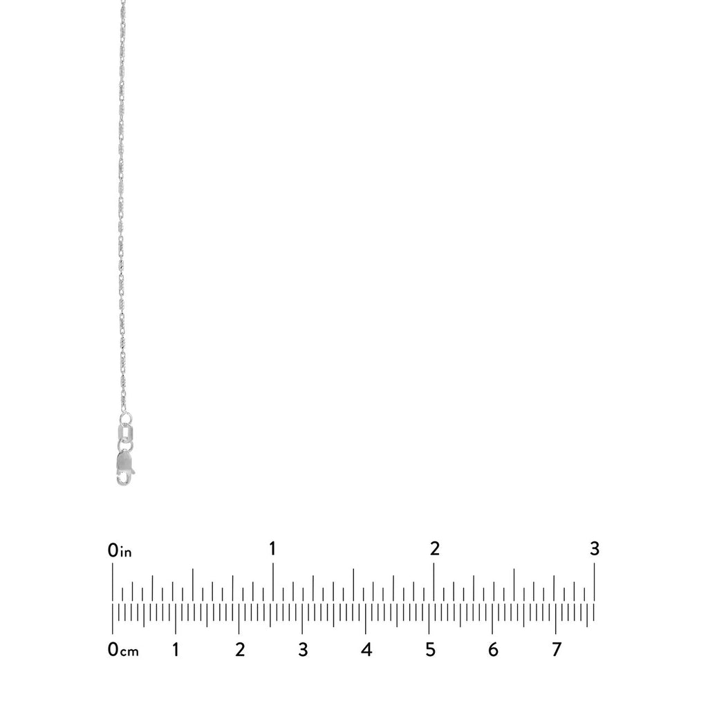 14K white gold Lumacina chain with clasp.