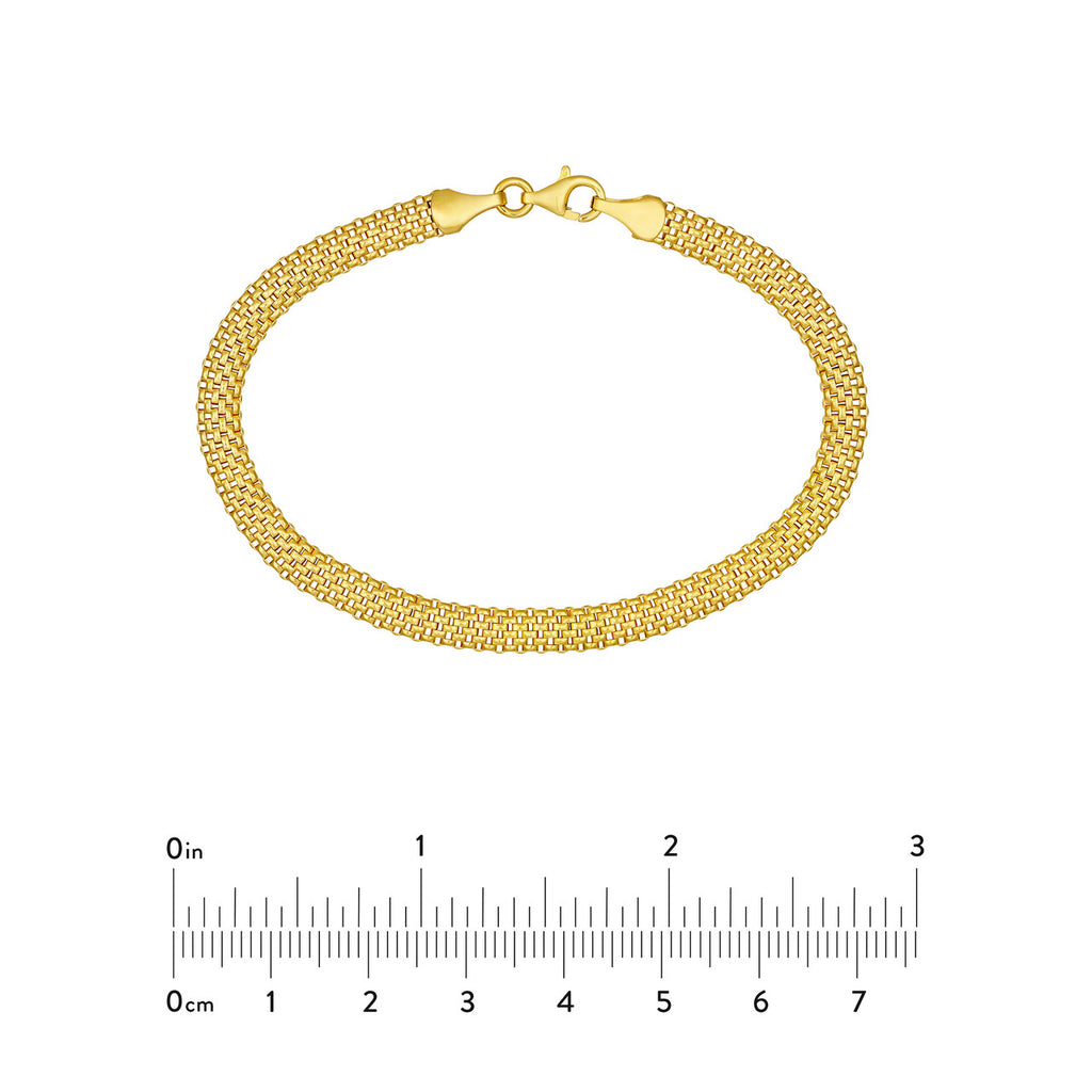 14K yellow gold woven bracelet.