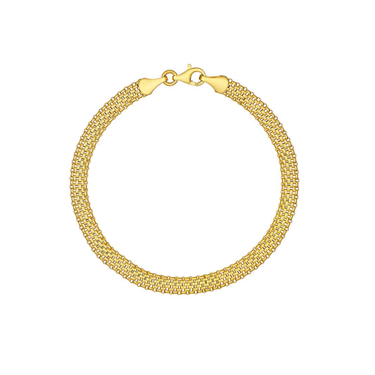 14K yellow gold woven bracelet.