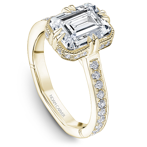 14K Yellow Gold Diamond Semi-Mount Ring