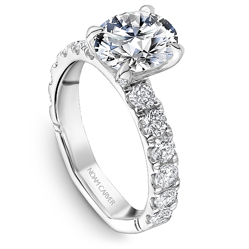 14K white gold diamond engagement ring.