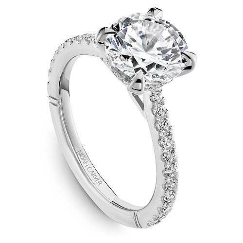 14K white gold diamond engagement ring