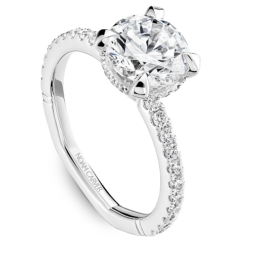 14K white gold diamond engagement ring.