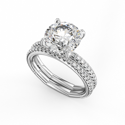 14K white gold diamond engagement ring.