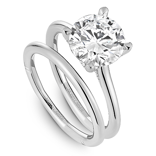 14K white gold diamond engagement ring