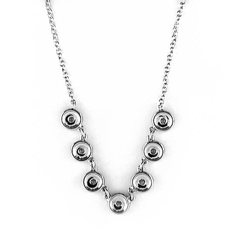 ReMARKable Designs Natural Diamond Necklace in 14 Karat White Gold